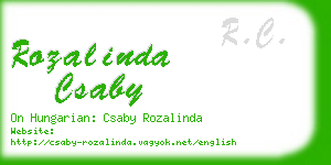 rozalinda csaby business card